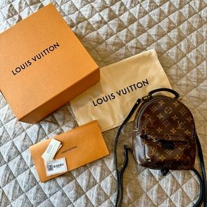 Authentic Louis Vuitton Palm Springs Mini Monogram Backpack
